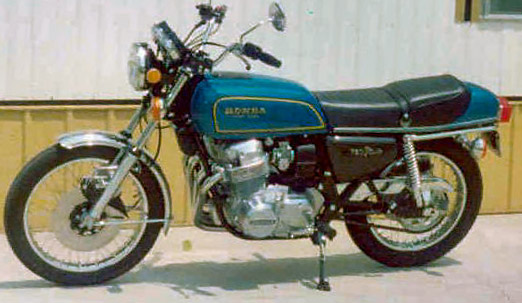 1975 Honda 750F blue